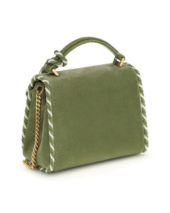 Valentino Garavani Green Calf Leather Bos Taurus Shoulder Bag Glam Steals