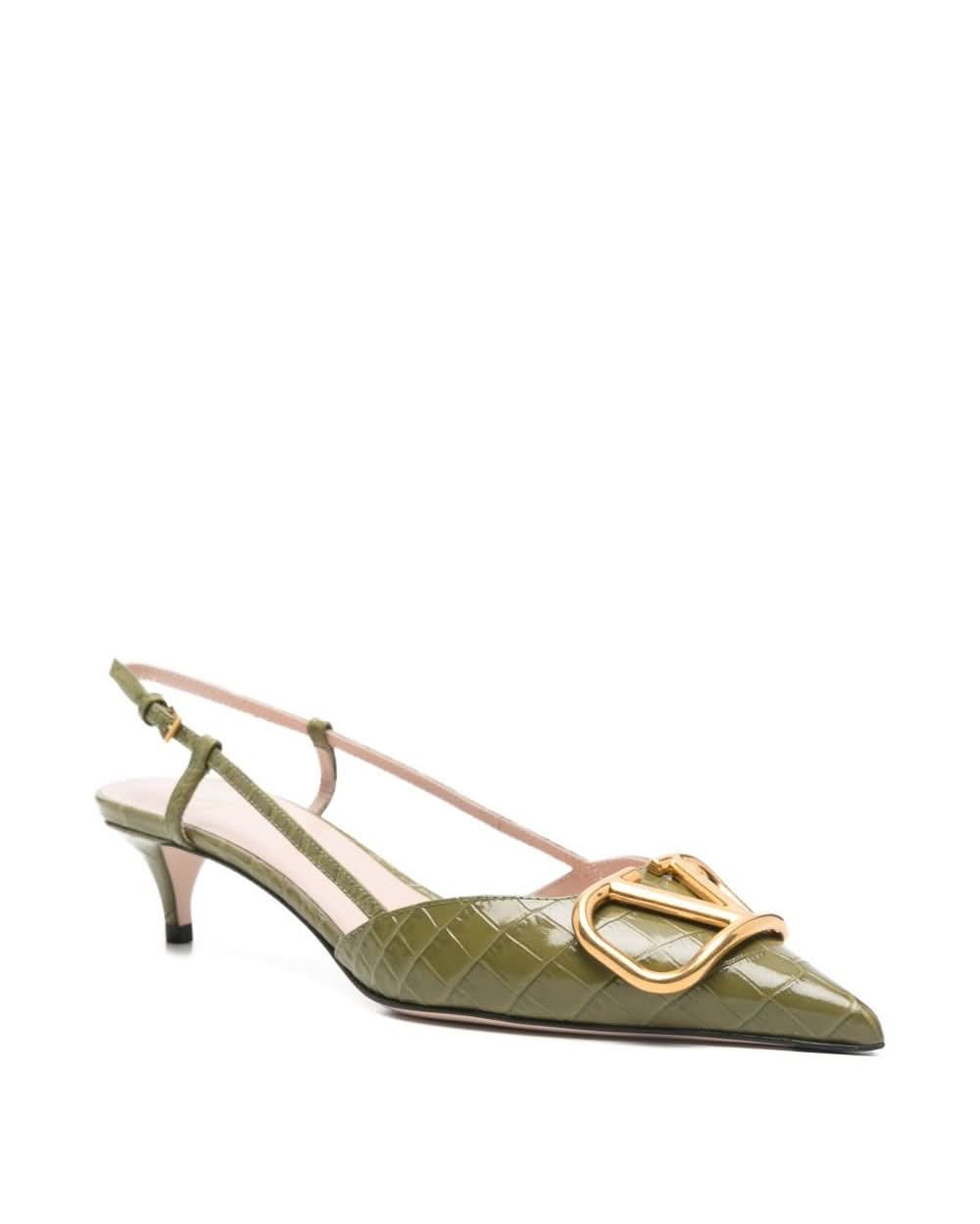 Valentino Garavani Green Heel Medium Heel