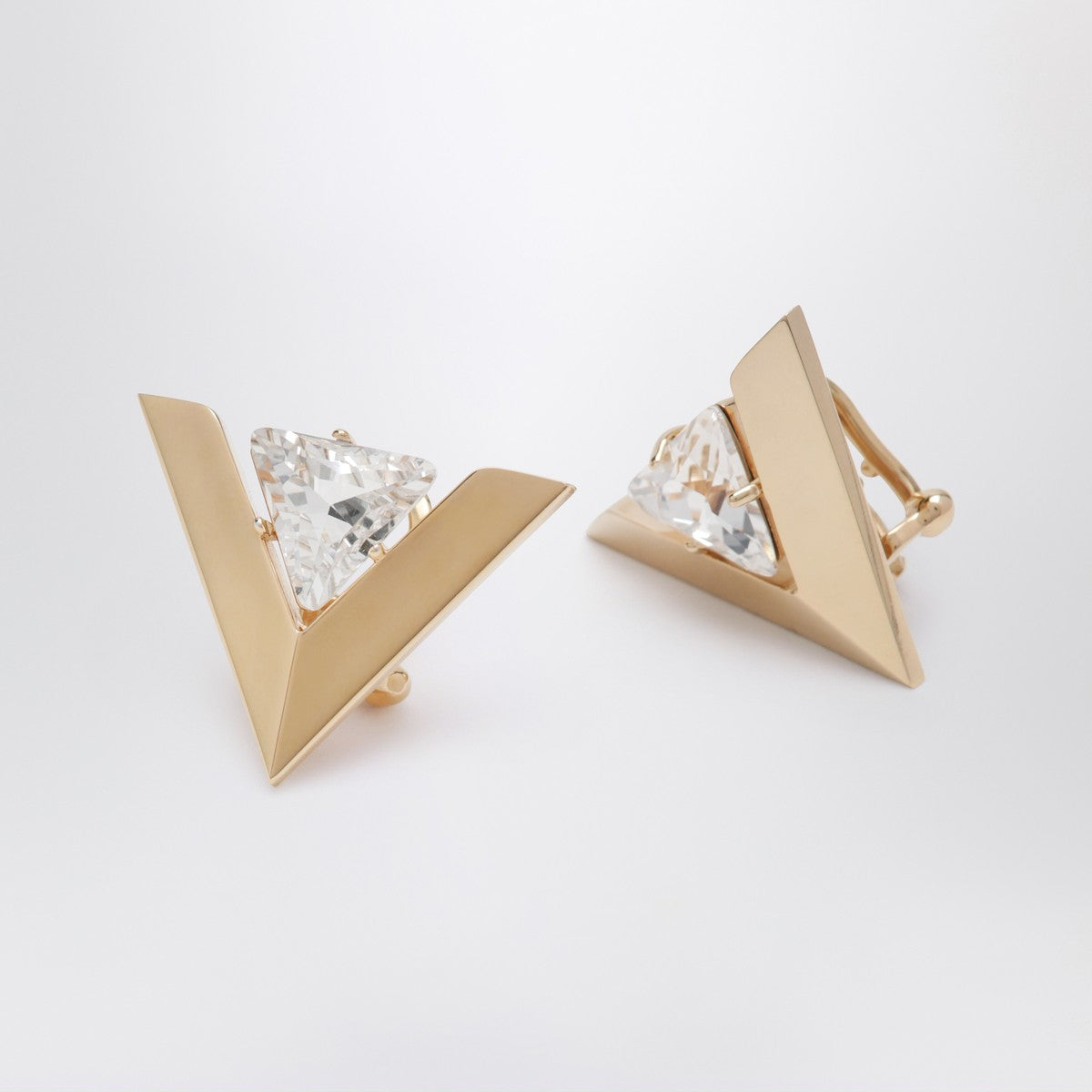 Valentino Garavani Je Les V Crystal Metal Earrings Glam Steals