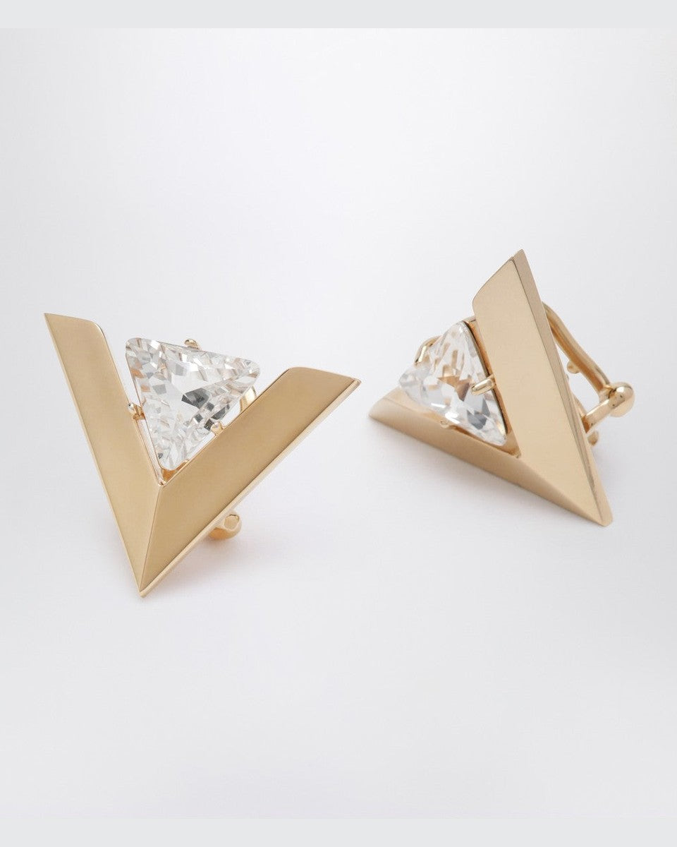 Valentino Garavani Je Les V Crystal Metal Earrings Glam Steals