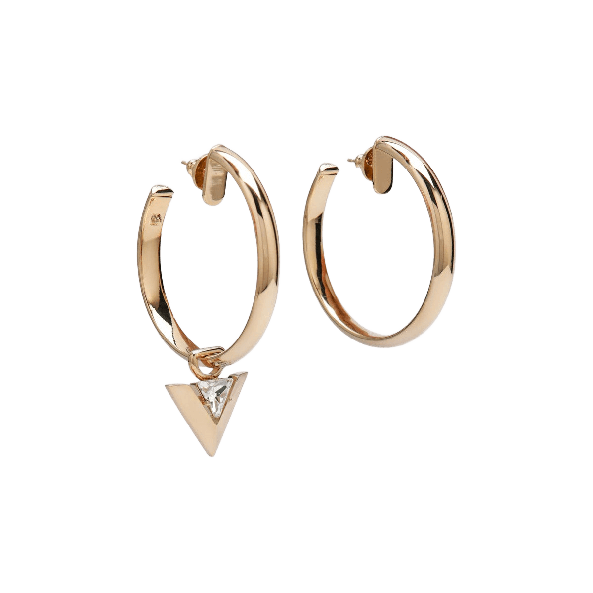Valentino Garavani Je Les V Crystal Metal Hoop Earrings Glam Steals