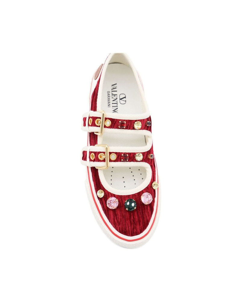 Valentino Garavani Jewel Embellished Buckle Sneakers Glam Steals