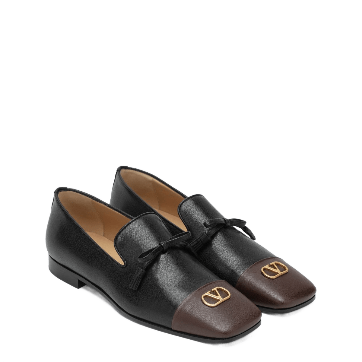 Valentino Garavani Leather Babouchoes Vlogo Loafers Glam Steals
