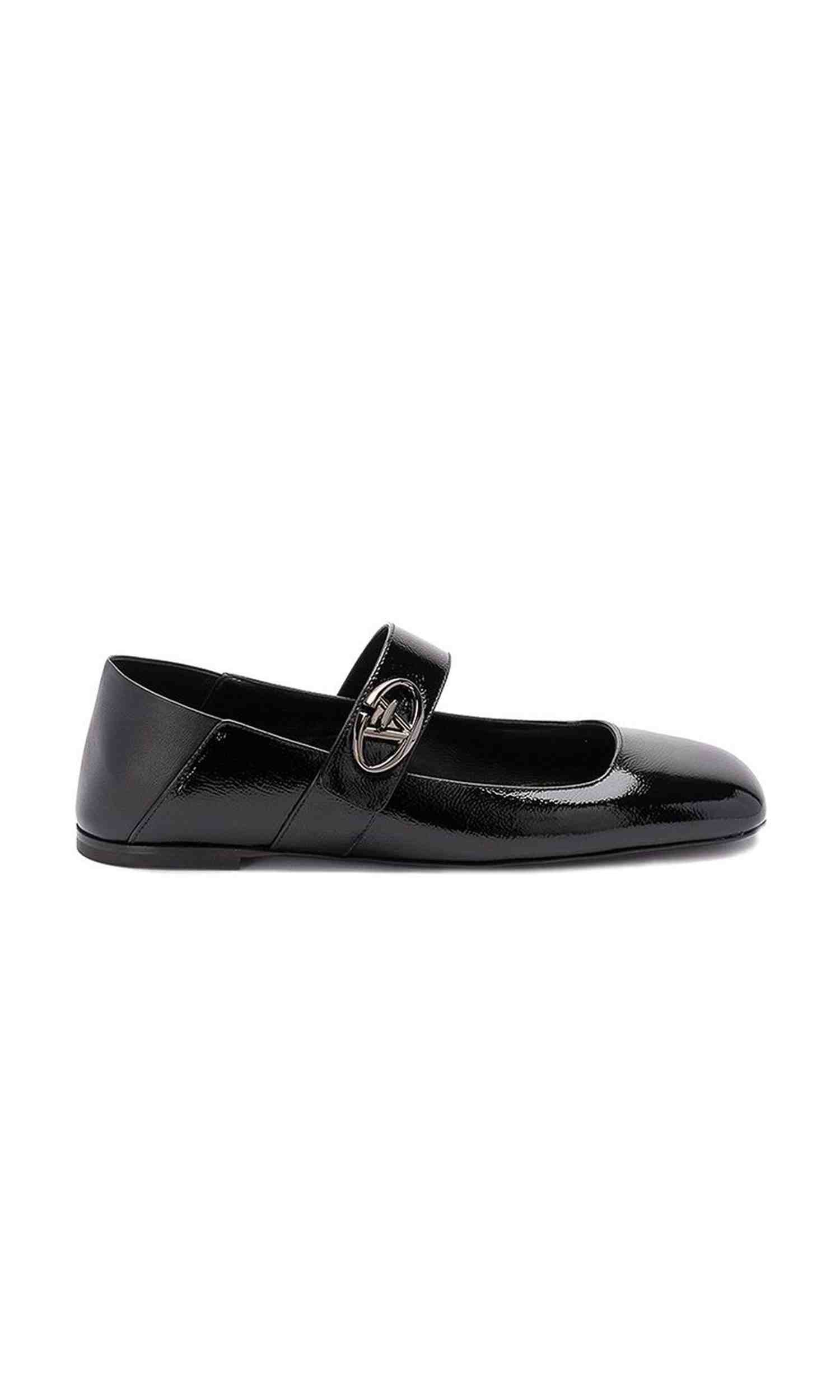 Valentino Garavani Leather Locker Ballerina Flats Glam Steals