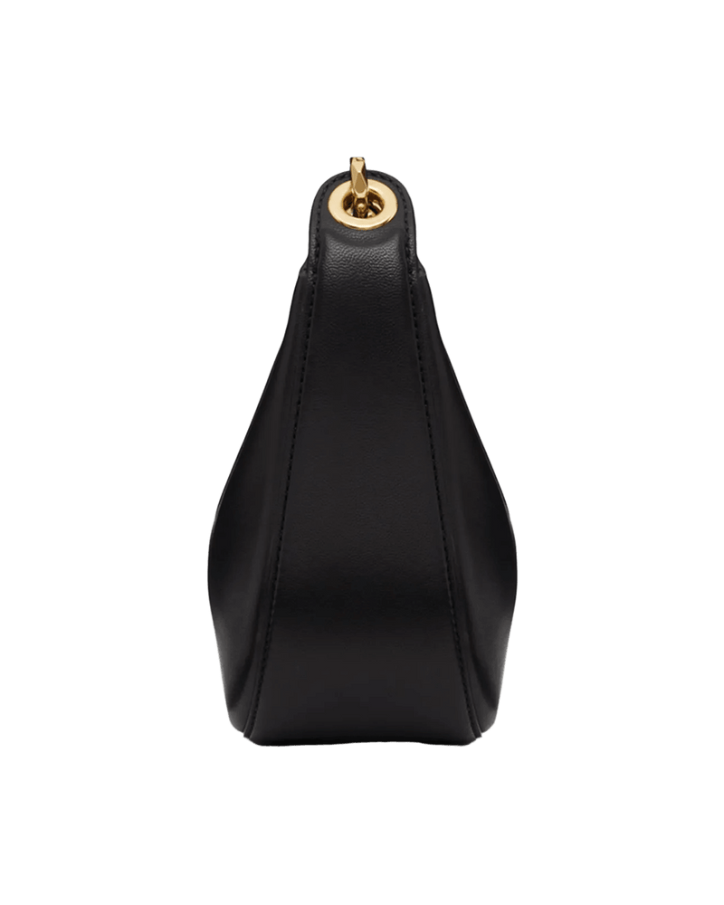 Valentino Garavani Black Leather Mini Hobo Vlogo Shoulder Bag Glam Steals