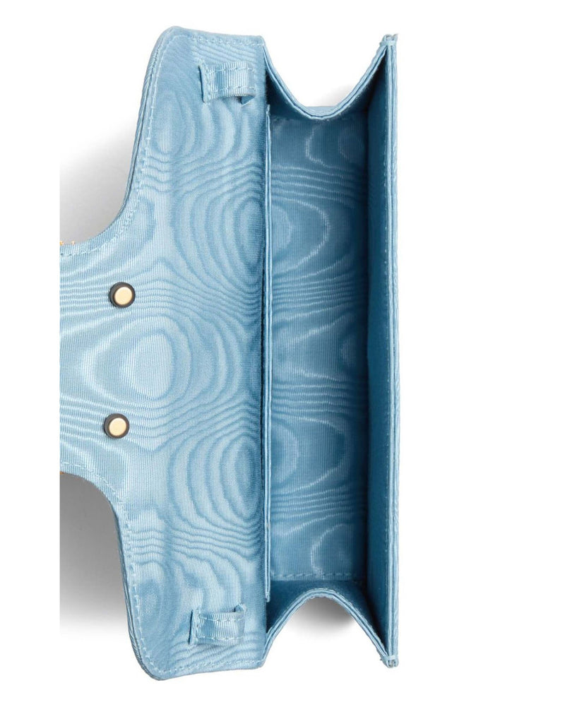 Valentino Garavani Locò Moiré Fabric Clutch with Jewel Logo Glam Steals