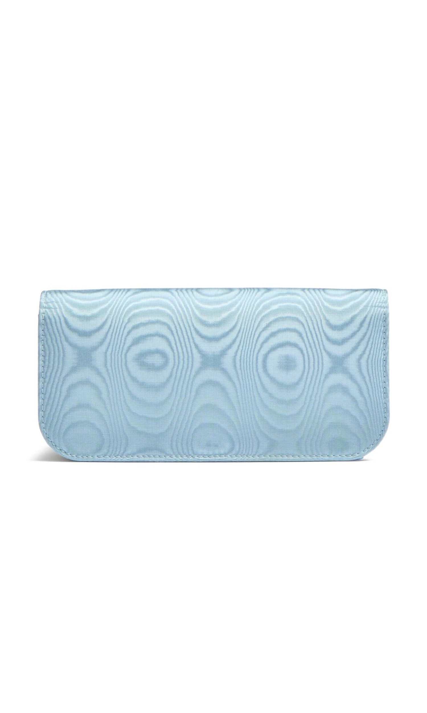 Valentino Garavani Locò Moiré Fabric Clutch with Jewel Logo Glam Steals