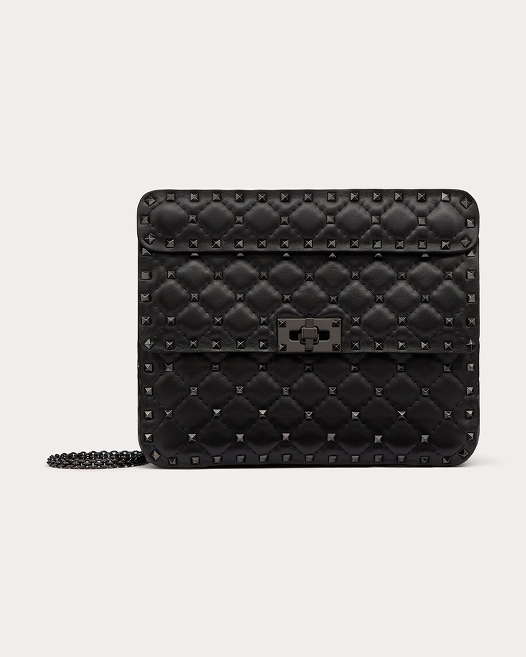 Valentino Garavani Nappa Leather Medium Rockstudt Spike Black Bag Glam Steals