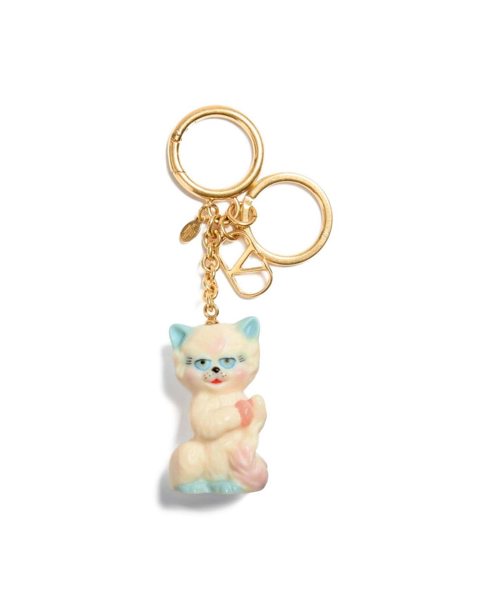 Valentino Garavani Nylon Le Chat De La Maison Bag Charm With Keychain