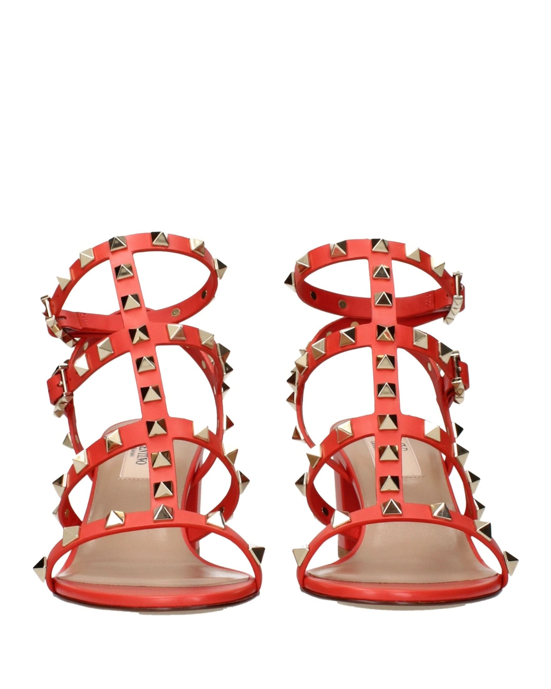 Valentino Garavani Orange Leather Platform Sandals Glam Steals