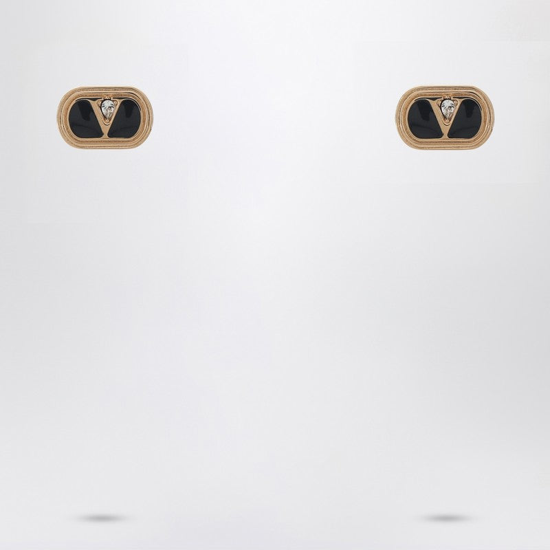 Valentino Garavani Oval Earrings with Crystals Glam Steals