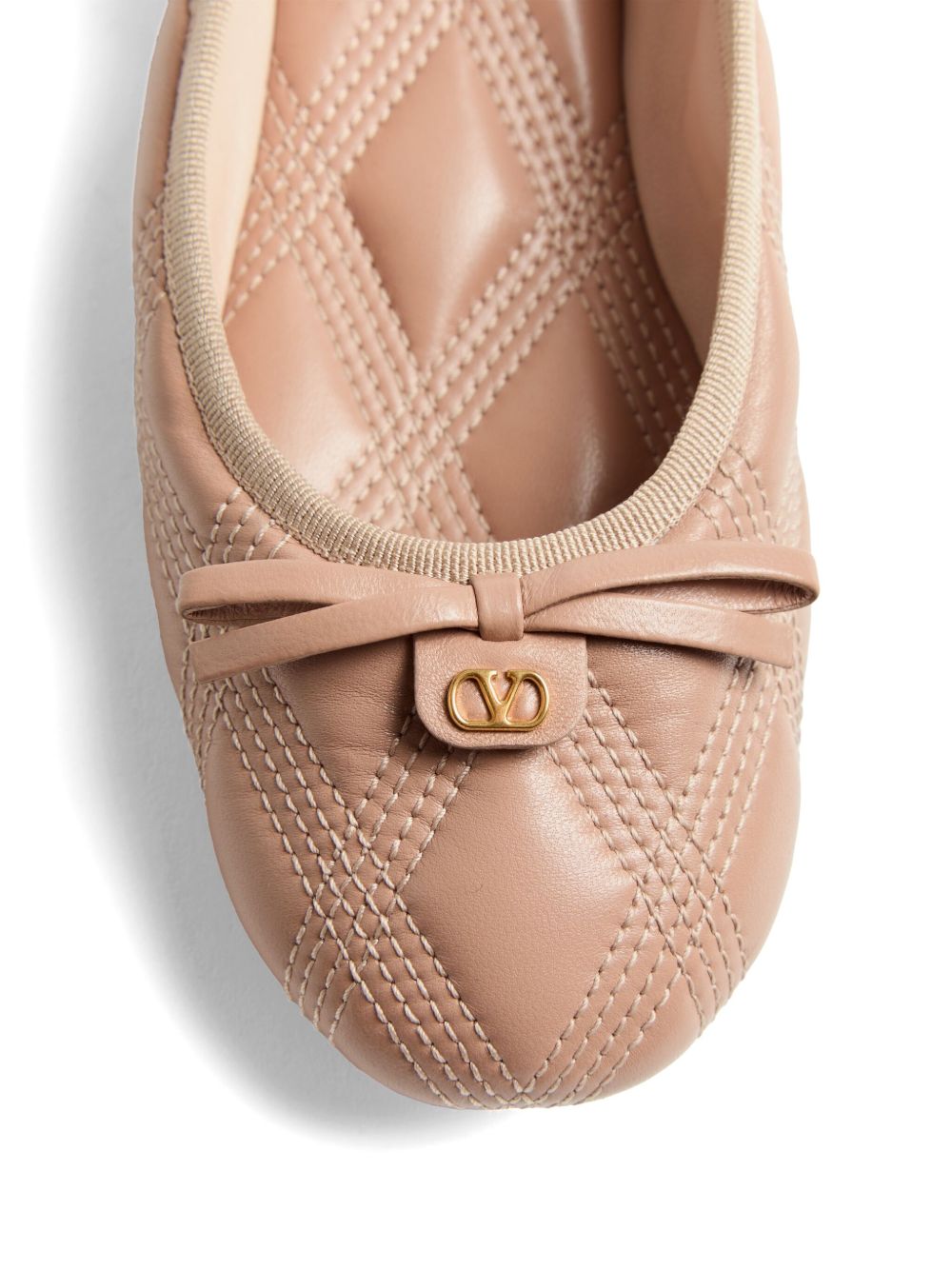Valentino Garavani Quiltie 67 Ballerina in Quilted Nappa Glam Steals