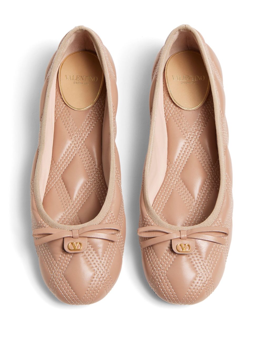 Valentino Garavani Quiltie 67 Ballerina in Quilted Nappa Glam Steals