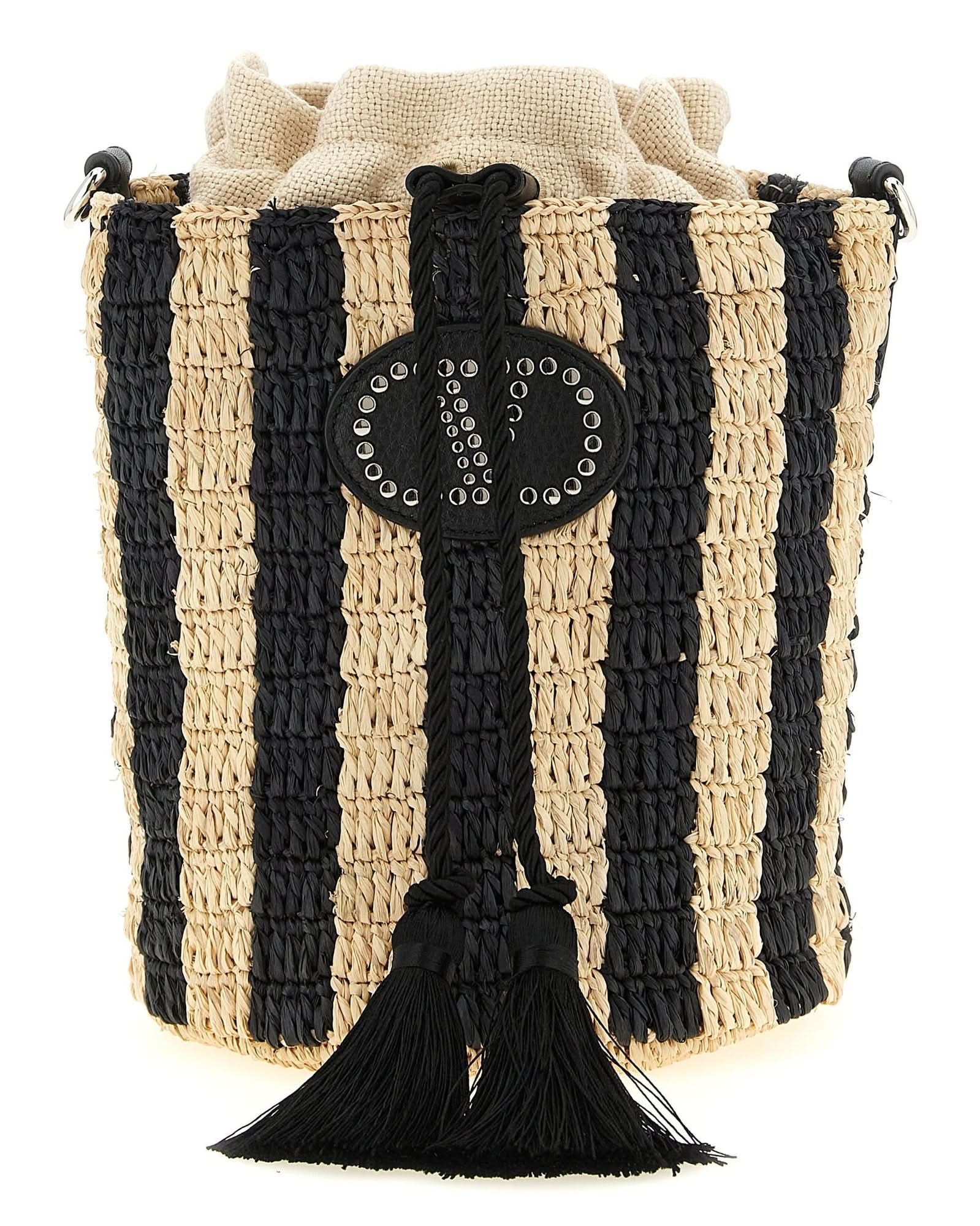 Valentino Garavani Raffia Small Bucket Bag Glam Steals