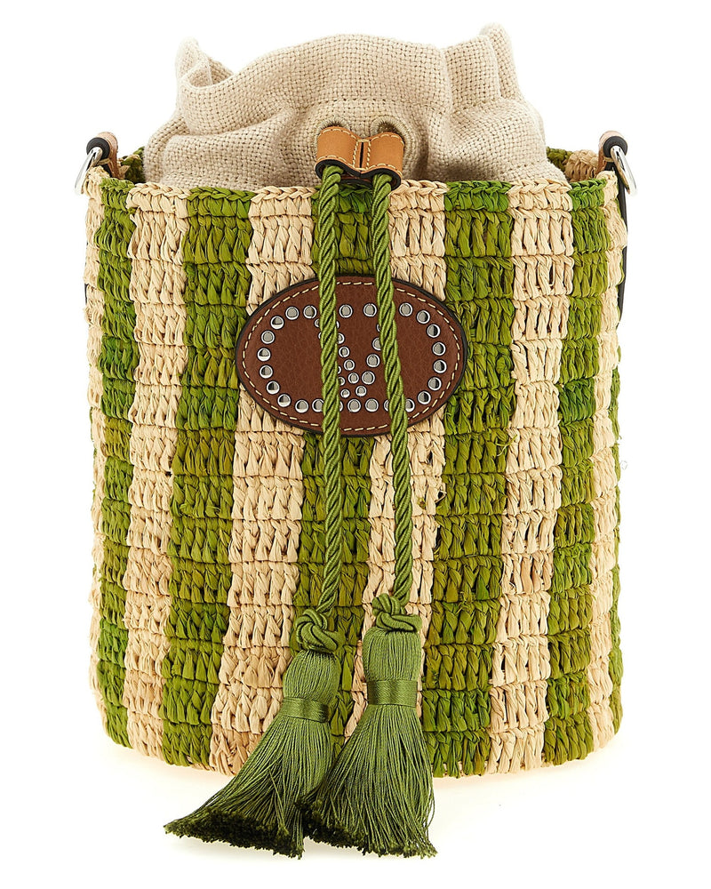 Valentino Garavani Raffia Small Bucket Bag Glam Steals