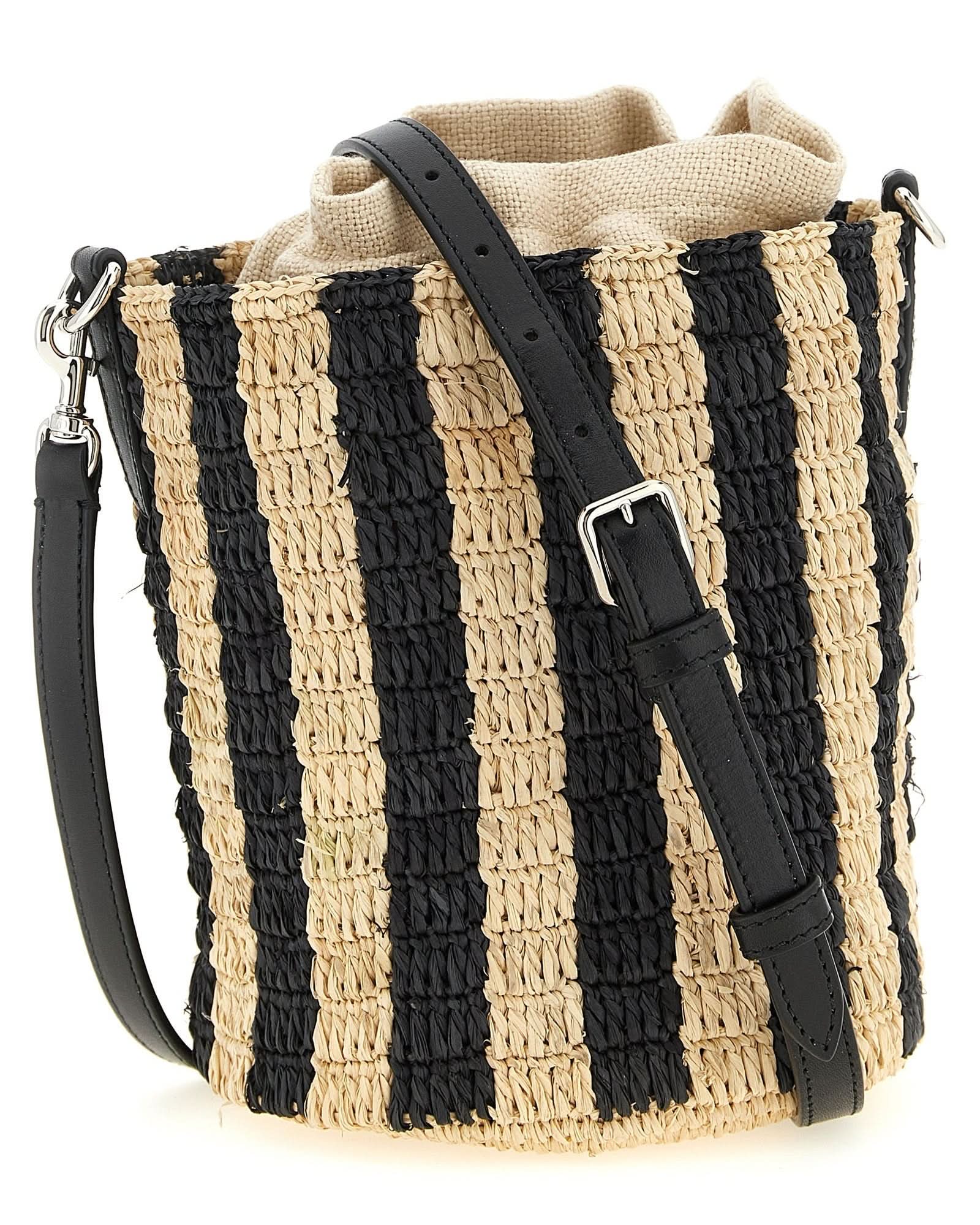 Valentino Garavani Raffia Small Bucket Bag Glam Steals