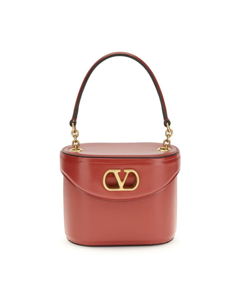 Valentino Garavani Red Calf Leather Bos Taurus Shoulder Bag Glam Steals