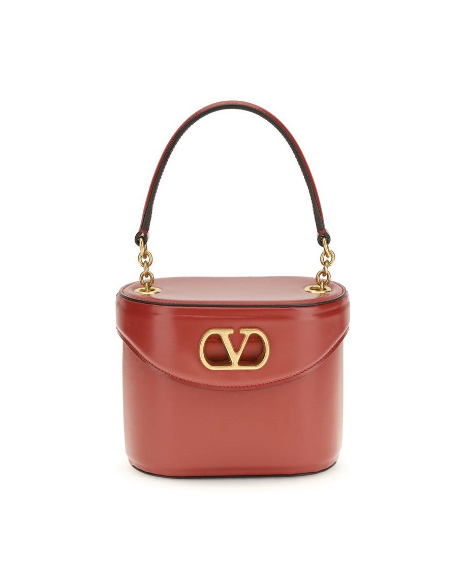 Valentino Garavani Red Calf Leather Bos Taurus Shoulder Bag Glam Steals