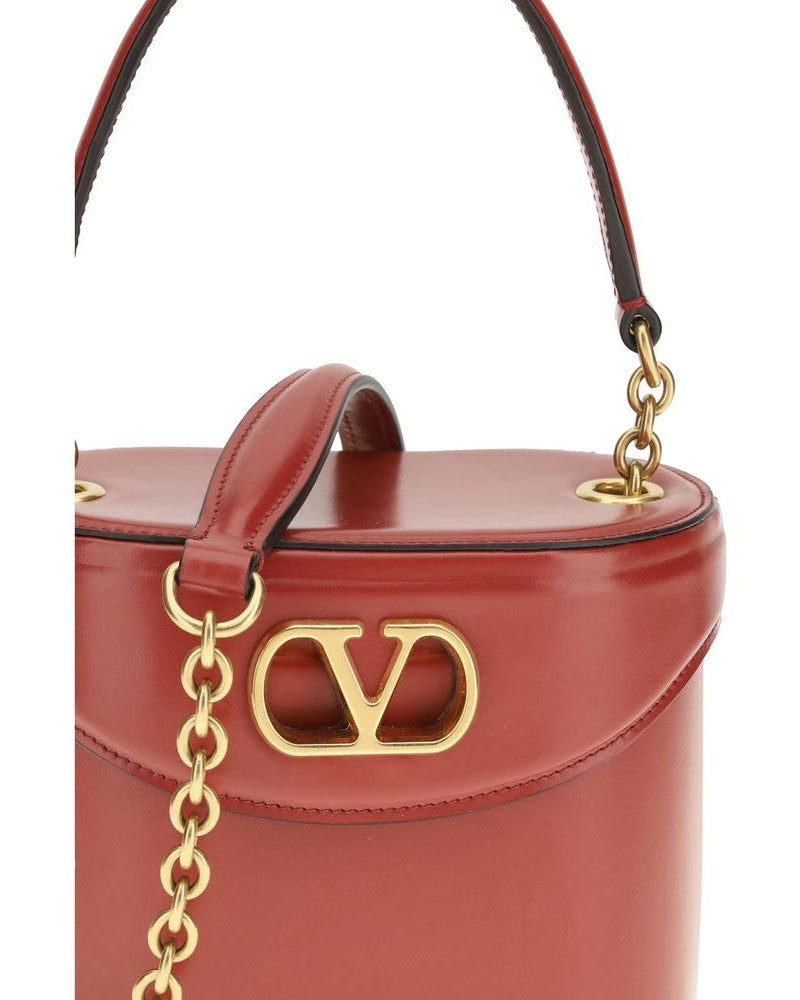 Valentino Garavani Red Calf Leather Bos Taurus Shoulder Bag Glam Steals