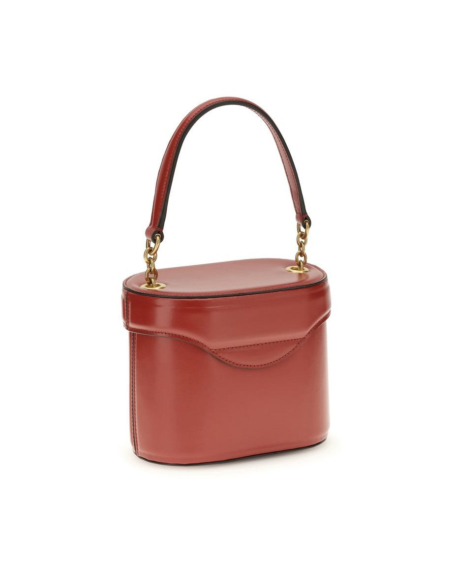 Valentino Garavani Red Calf Leather Bos Taurus Shoulder Bag Glam Steals