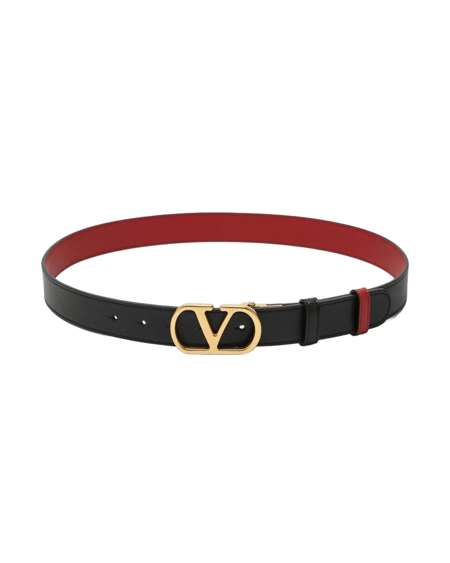 Valentino Garavani Reversible Vlogo Signature Belt in Black Glam Steals