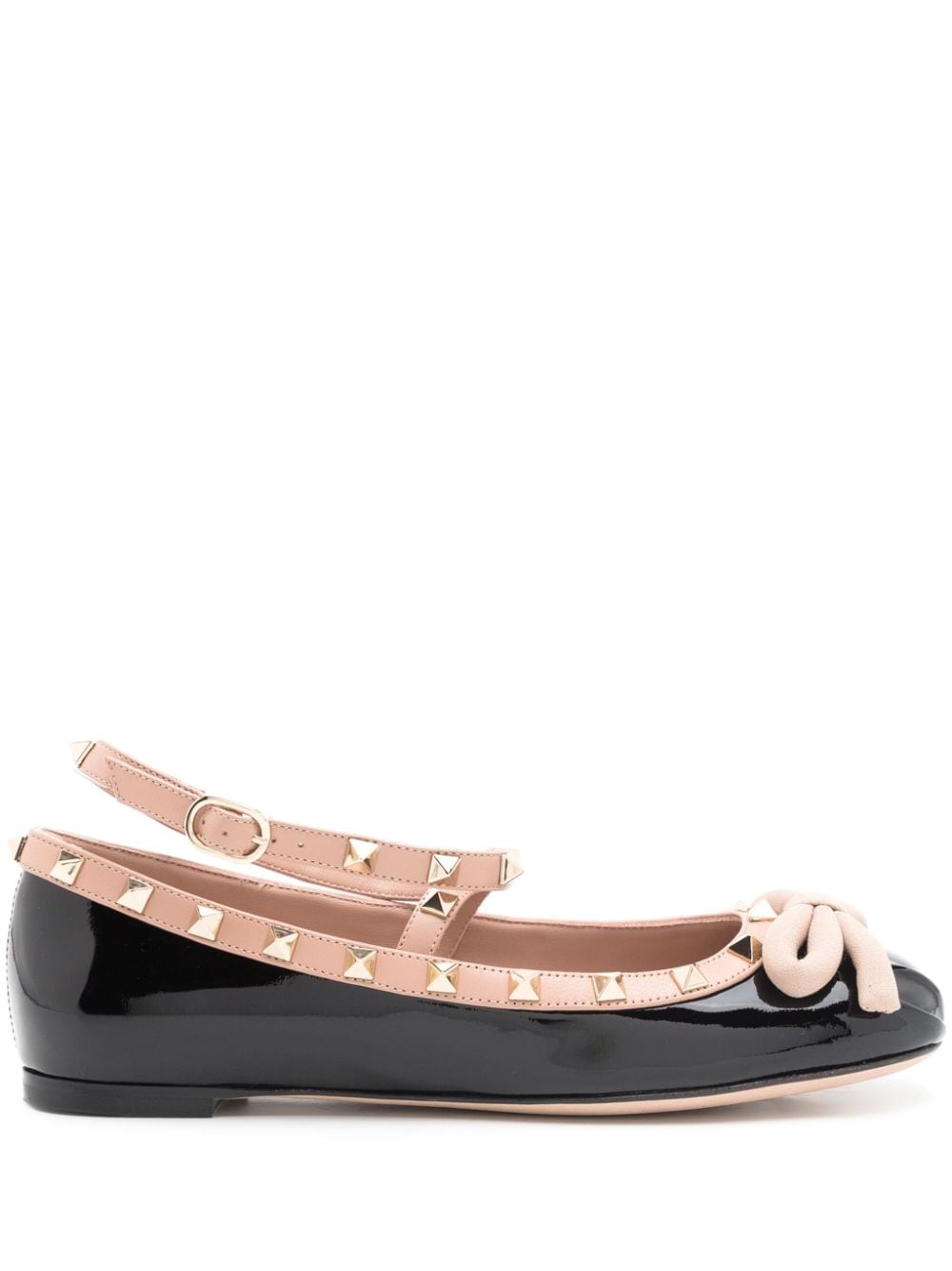 Valentino Garavani Rockstud Bow Detailing Ballerina Shoes Glam Steals