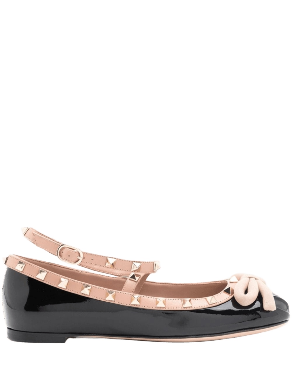 Valentino Garavani Rockstud Bow Detailing Ballerina Shoes Glam Steals