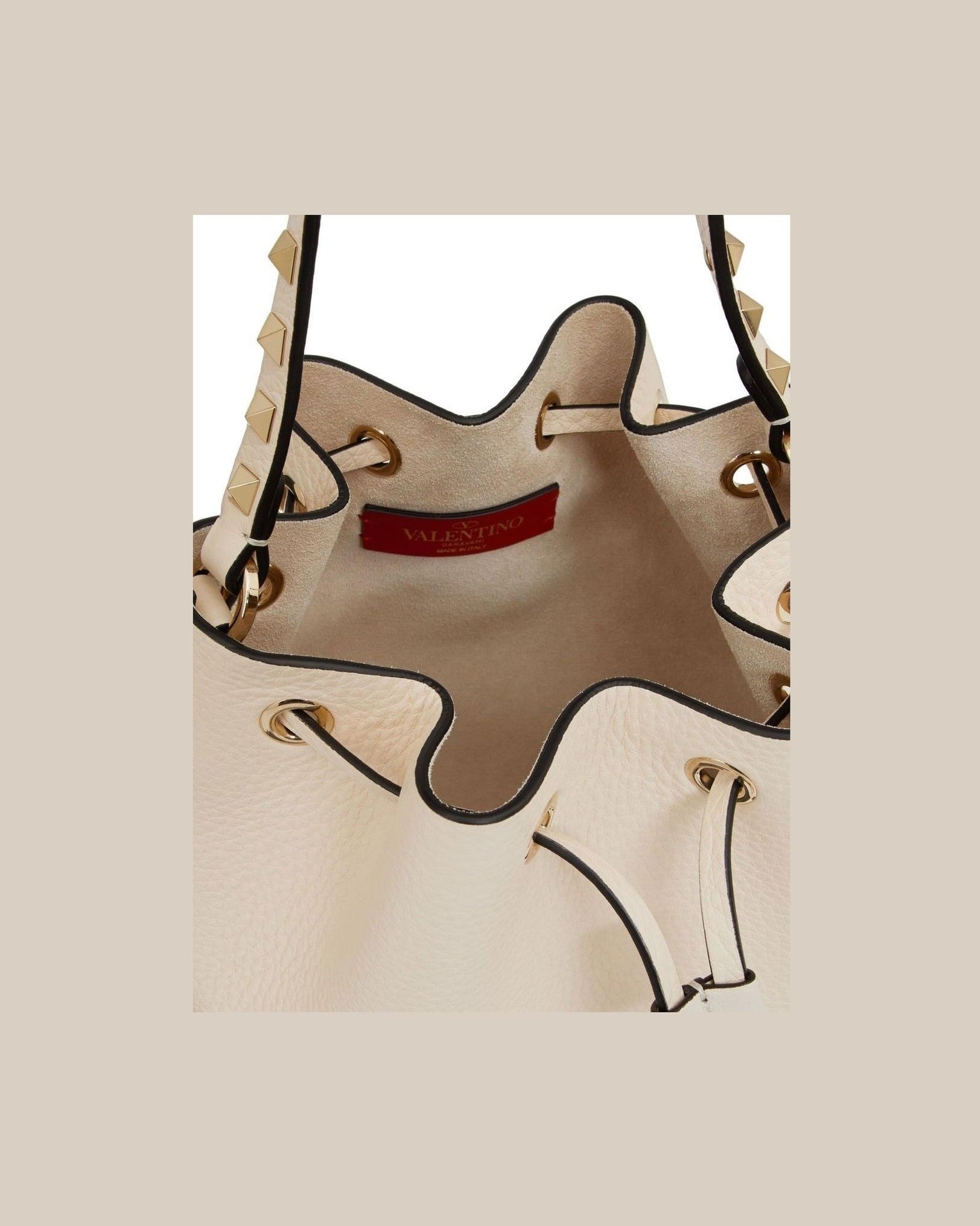Valentino Garavani Rockstud Bucket Bag in Grainy Calfskin Glam Steals