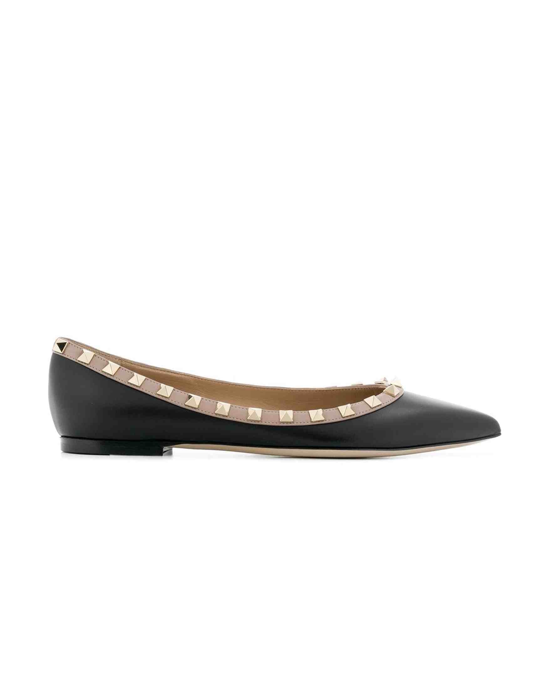 Valentino Garavani Rockstud Embellished Ballerina Shoes Glam Steals