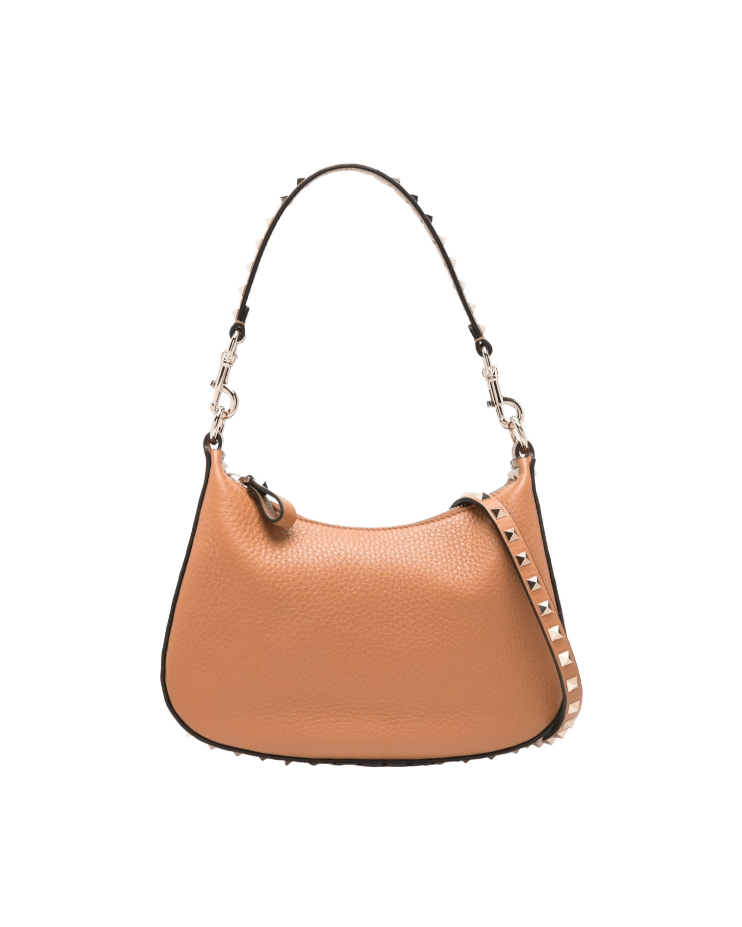Valentino Garavani Rockstud Hobo In Pomegranate Calfskin Glam Steals