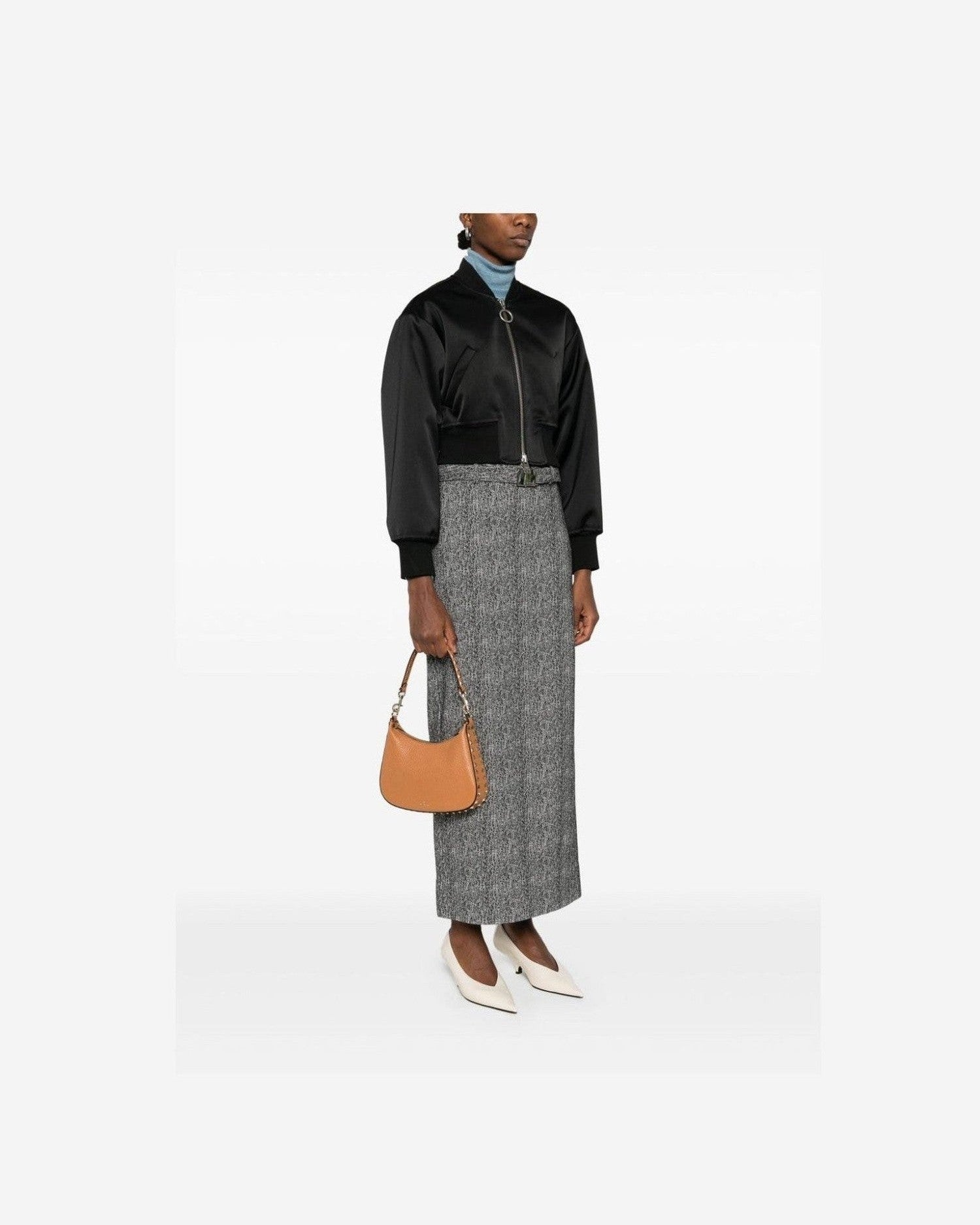 Valentino Garavani Rockstud Hobo in Pomegranate Calfskin Glam Steals