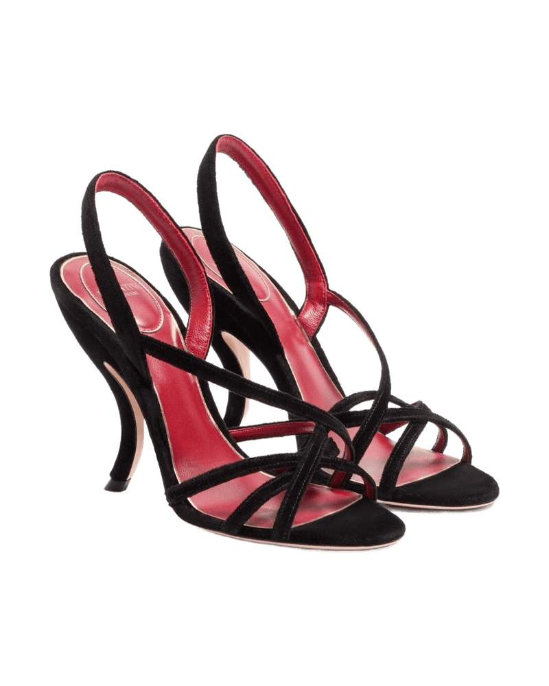 Valentino Garavani Black Sandals Glam Steals