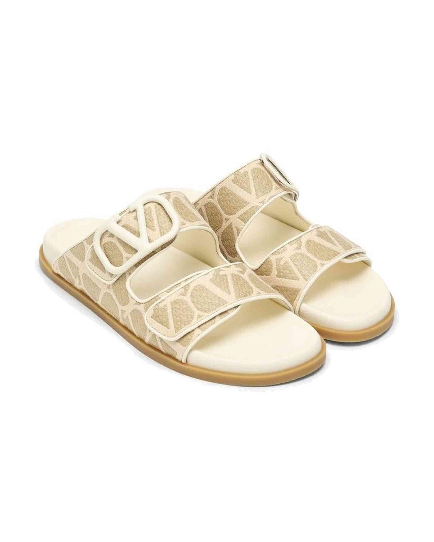 Valentino Garavani Toile Iconographe Flat Sandals Glam Steals