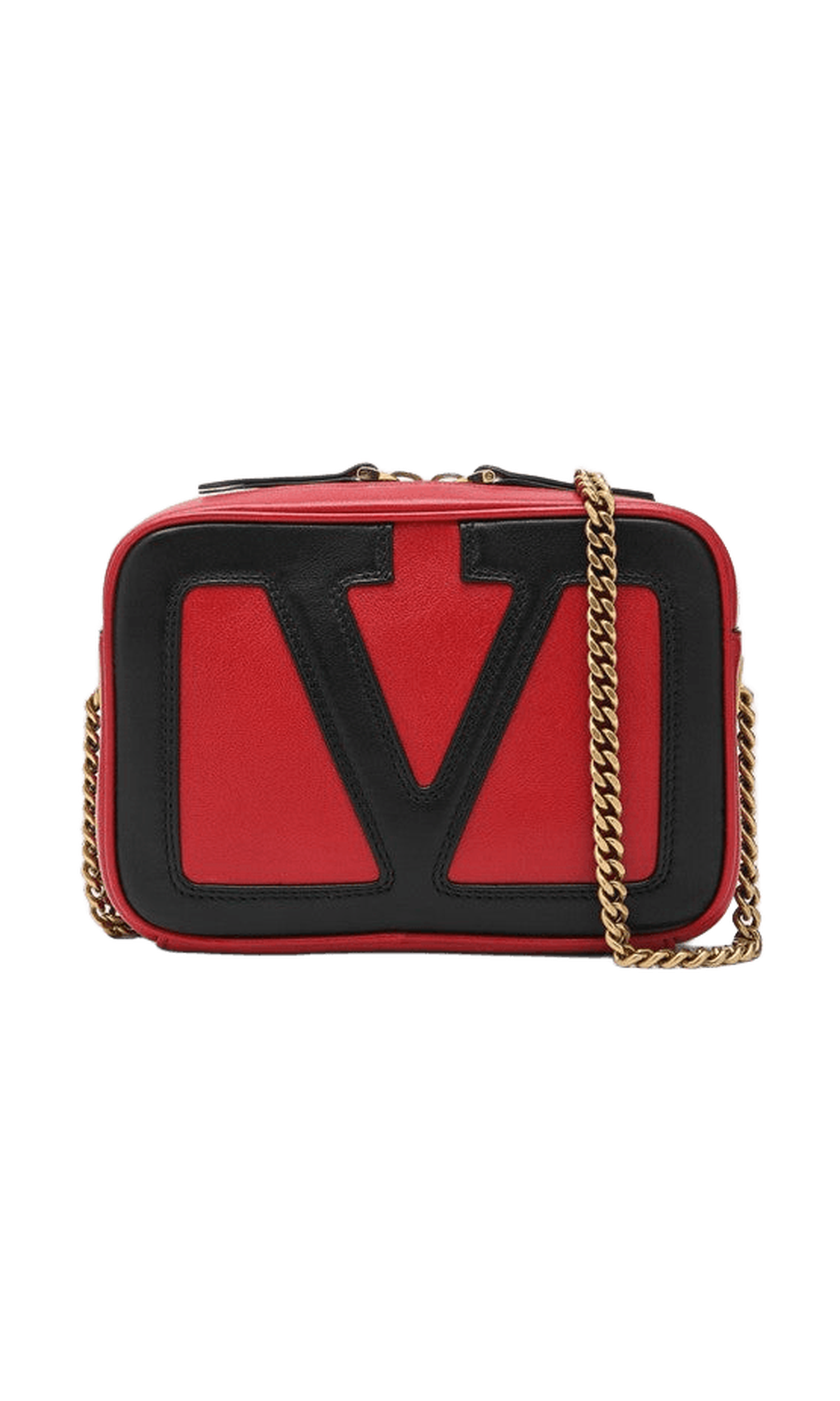 Valentino Garavani Viva Superstar Chain Belt Bag Red/black Glam Steals
