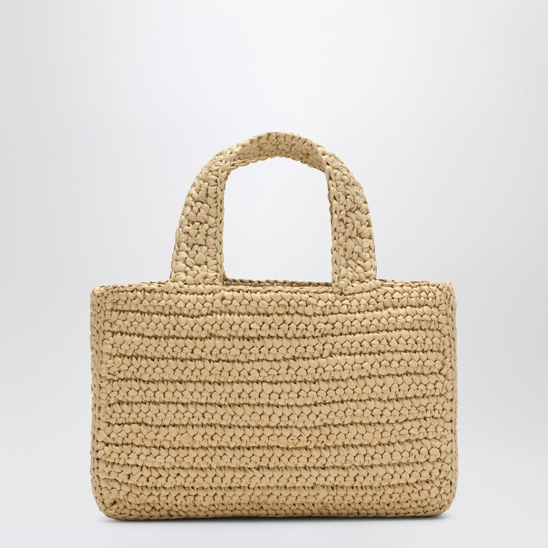 Valentino Garavani Viva Superstar Crochet Small Natural/black Bag Glam Steals