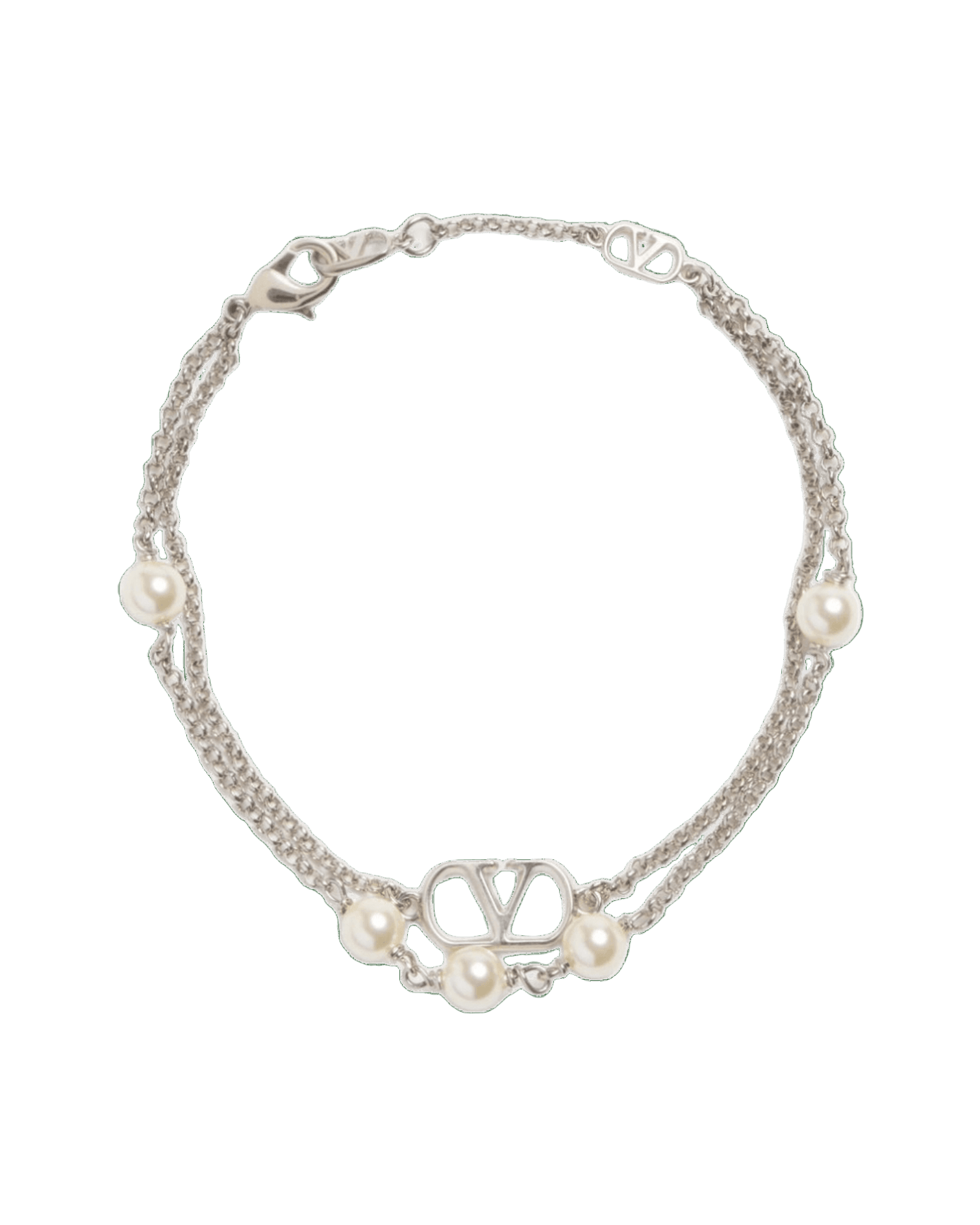 Valentino Garavani Vlogo Bracelet With Swarowski Pearls Glam Steals