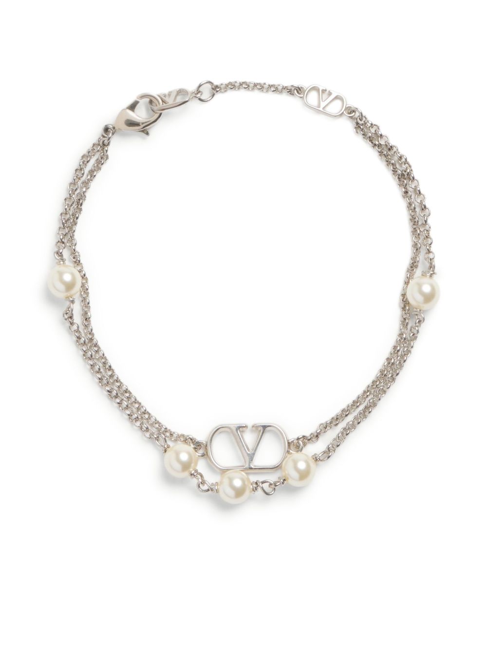 Valentino Garavani Vlogo Bracelet with Swarowski Pearls Glam Steals