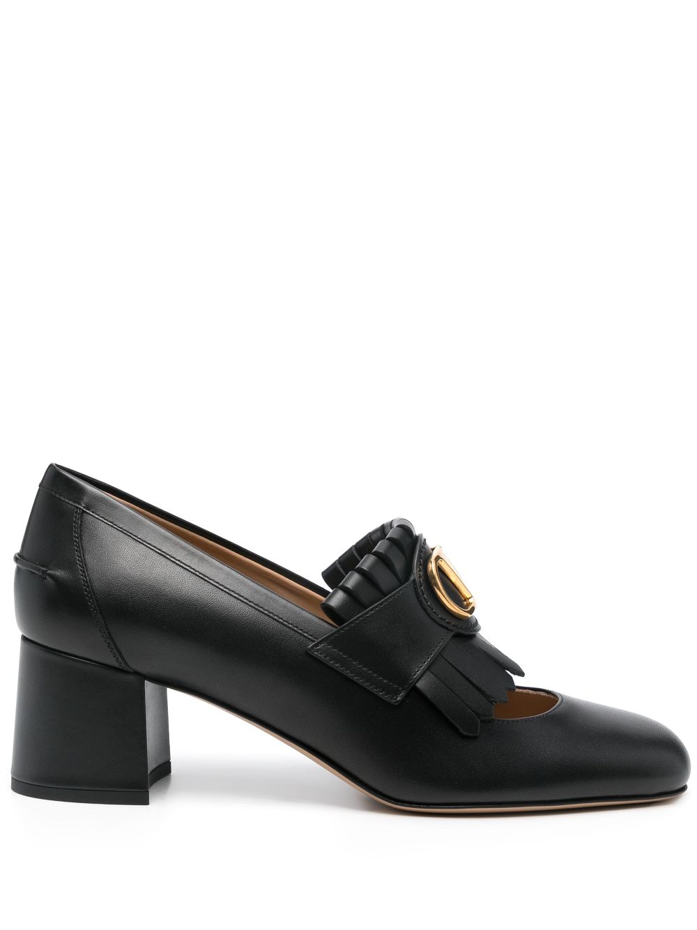 Valentino Garavani Vlogo Signature Calfskin Pumps with Fringes 55mm Glam Steals