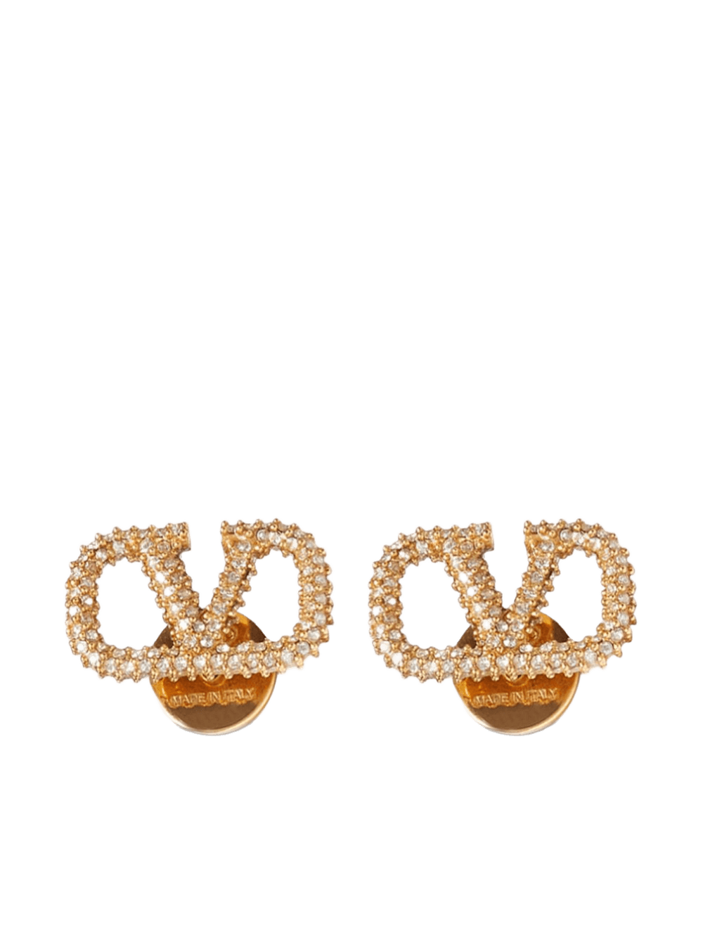 Valentino Garavani Vlogo Signature Crystal Embellished Earrings Glam Steals