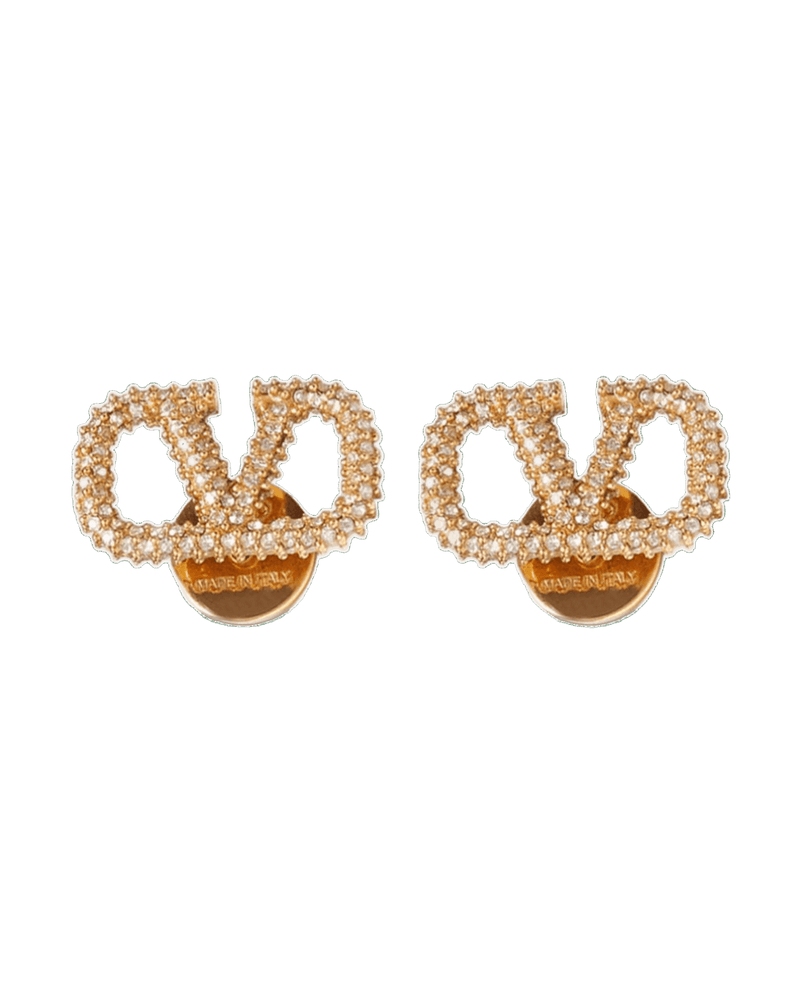 Valentino Garavani Vlogo Signature Crystal Embellished Earrings Glam Steals