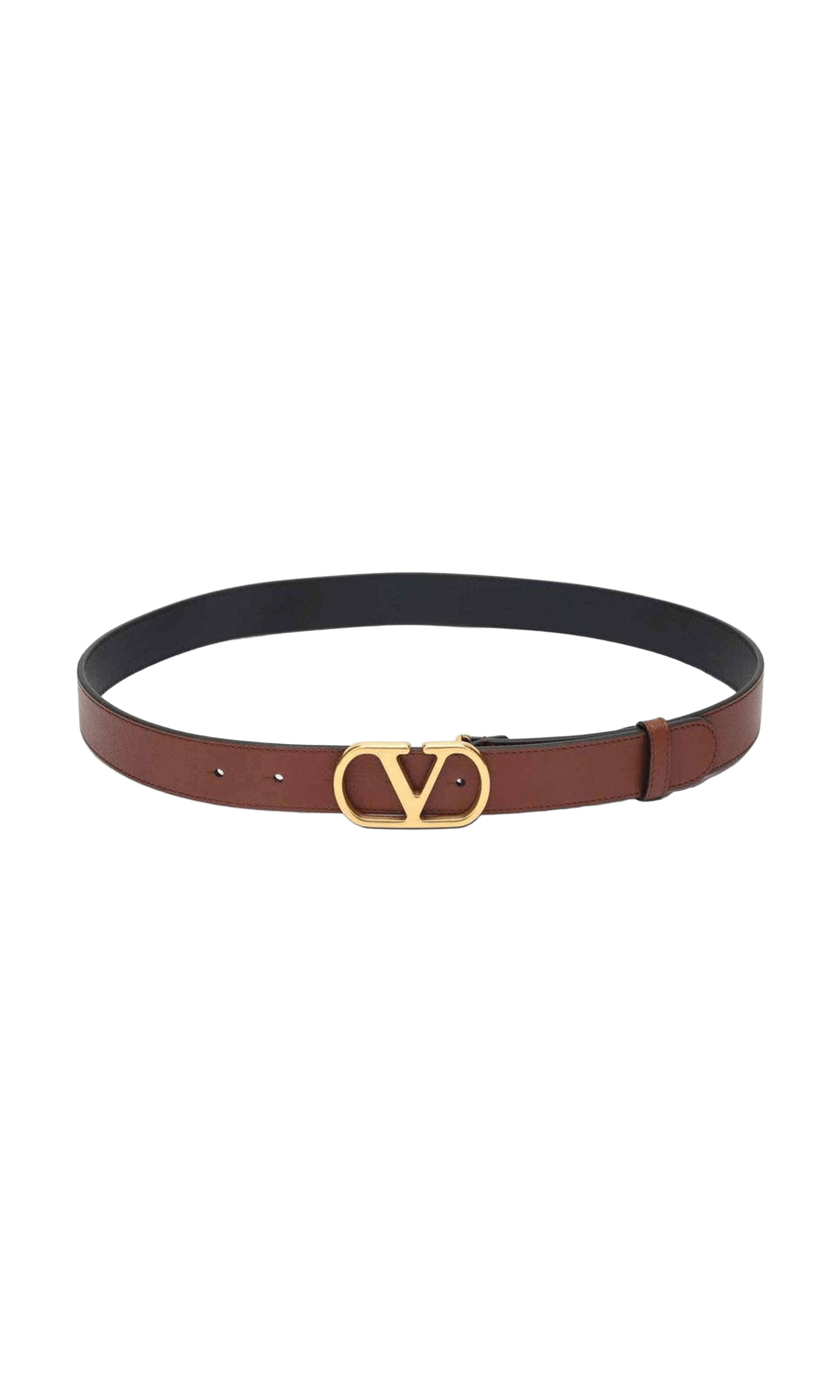 Valentino Garavani Vlogo Signature Deep Caramel Belt Glam Steals