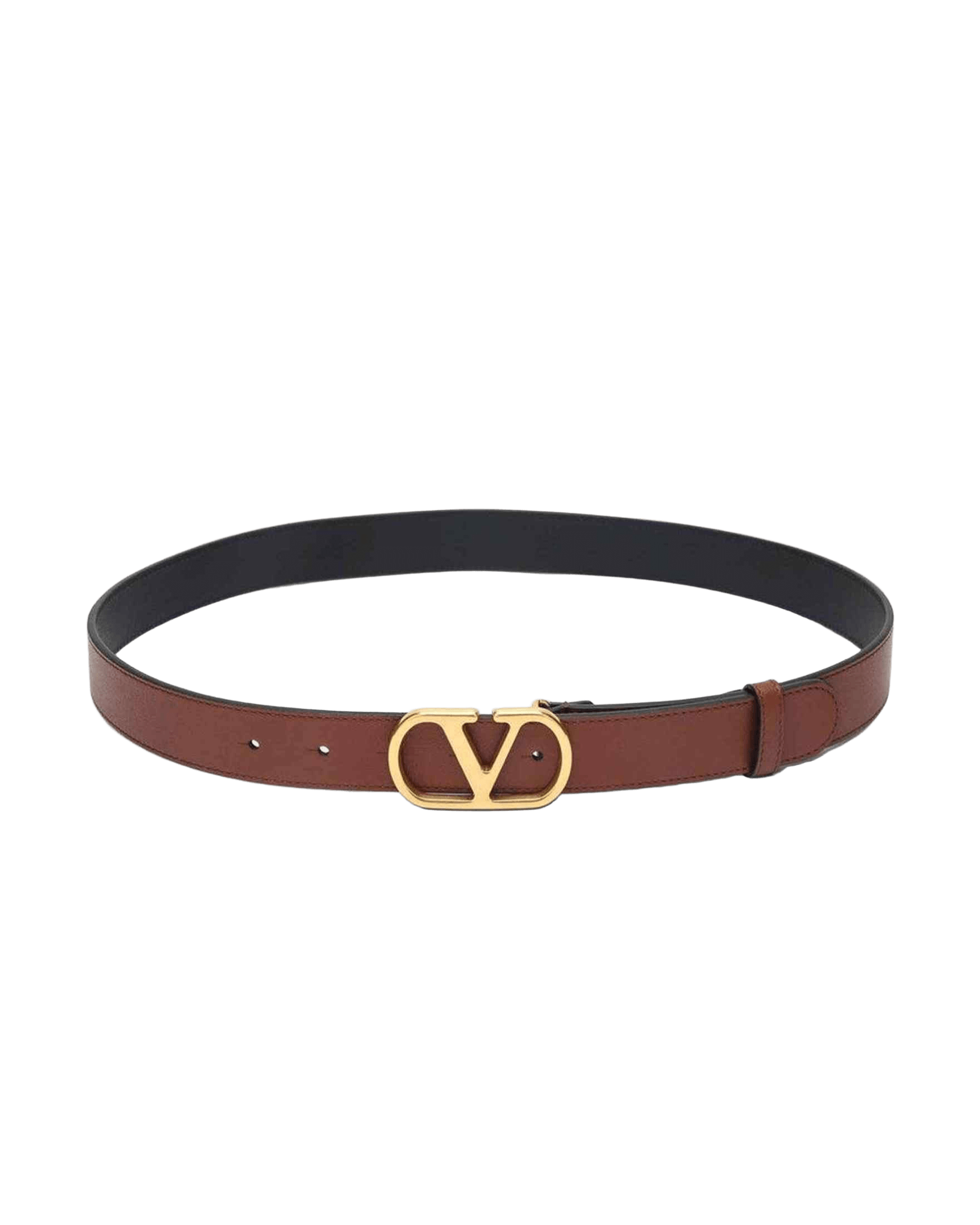 Valentino Garavani Vlogo Signature Deep Caramel Belt Glam Steals