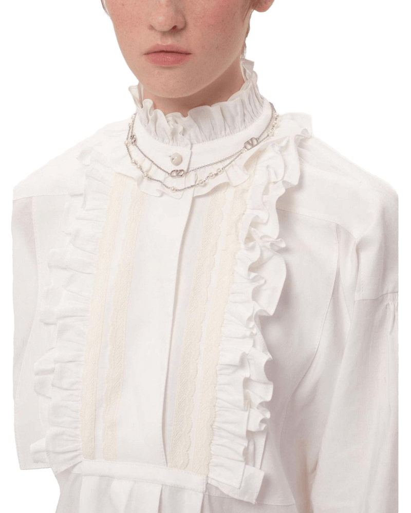 Valentino Garavani Vlogo Signature Metal Necklace With Swarovski Pearls Glam Steals