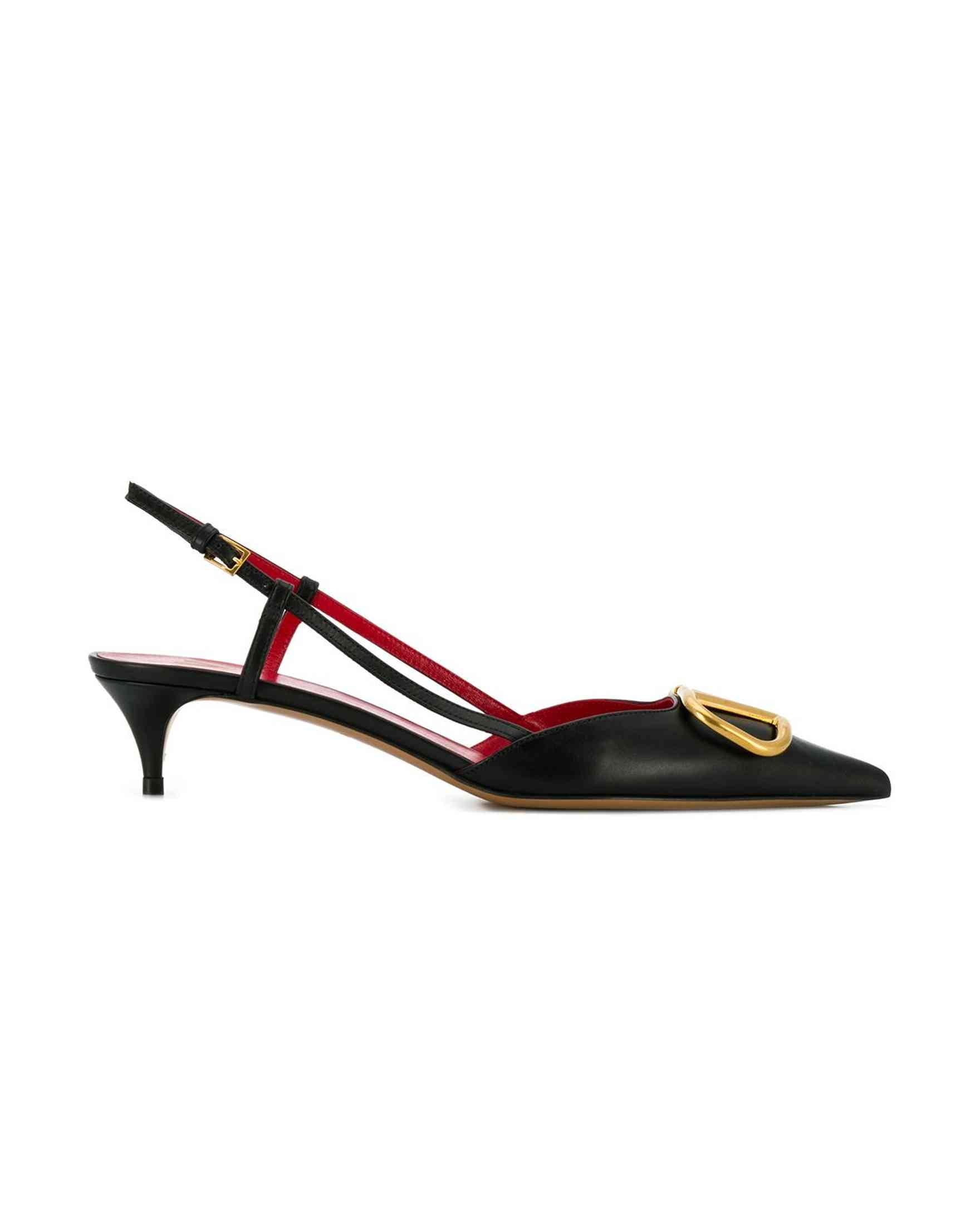 Valentino Garavani Vlogo Signature Slingback Décolleté in Calfskin 40mm Glam Steals
