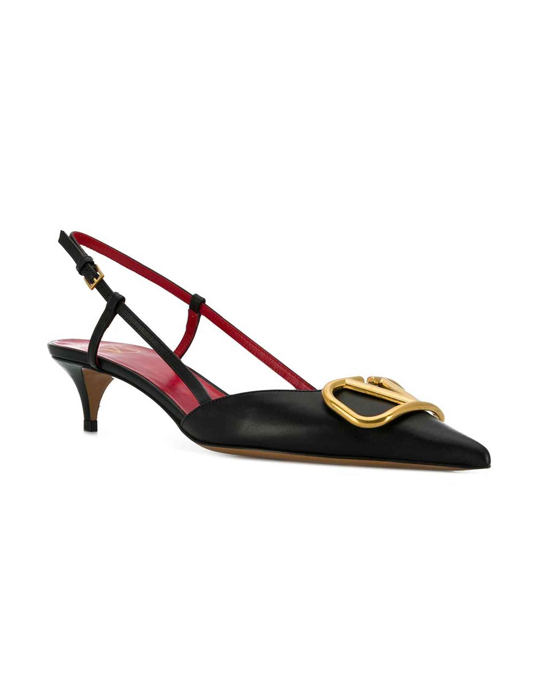 Valentino Garavani Vlogo Signature Slingback Décolleté in Calfskin 40mm Glam Steals