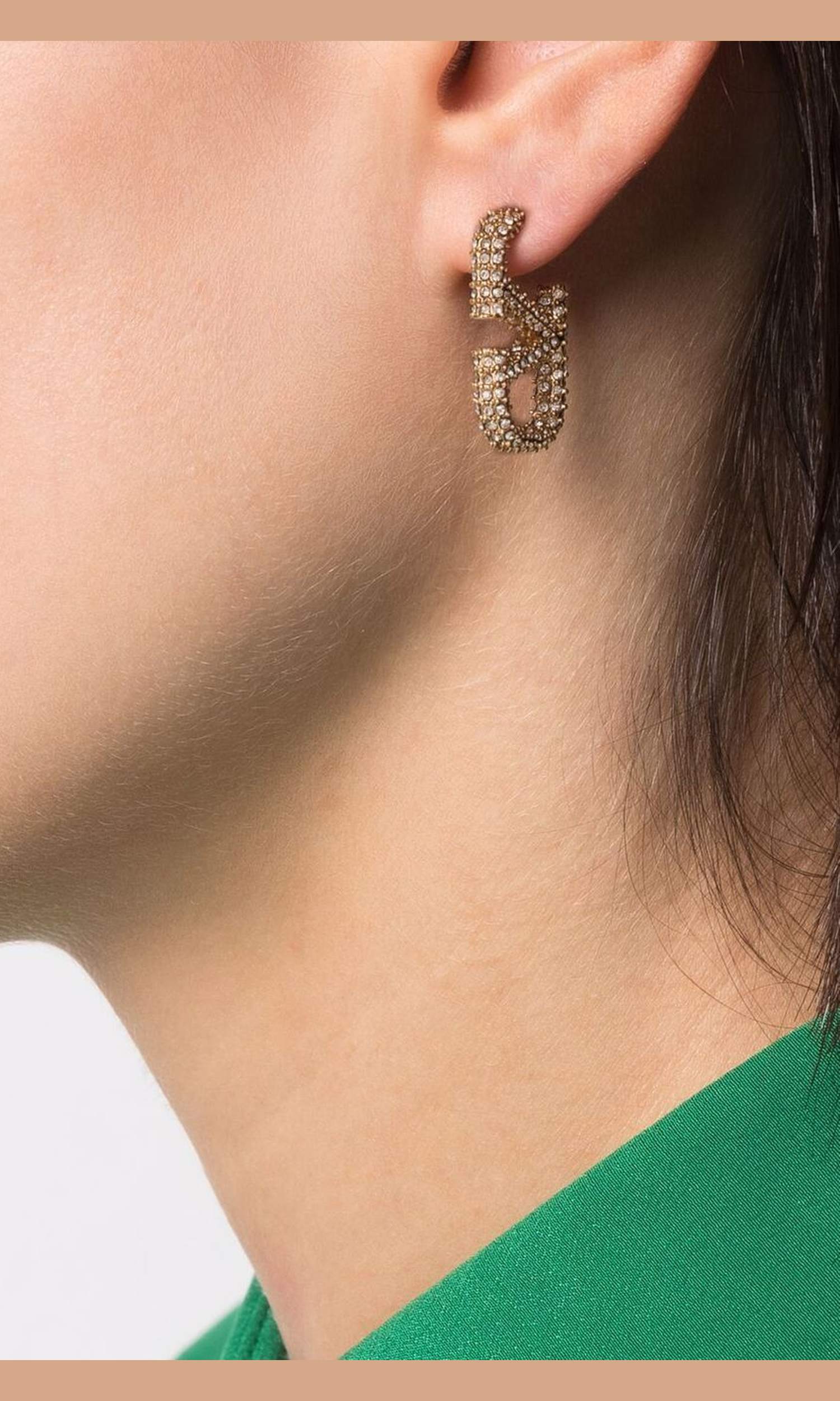 Valentino Garavani Vlogo Signature Strass Earrings Glam Steals