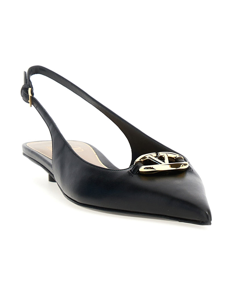 Valentino Garavani Vlogo Slingback Flat Shoes