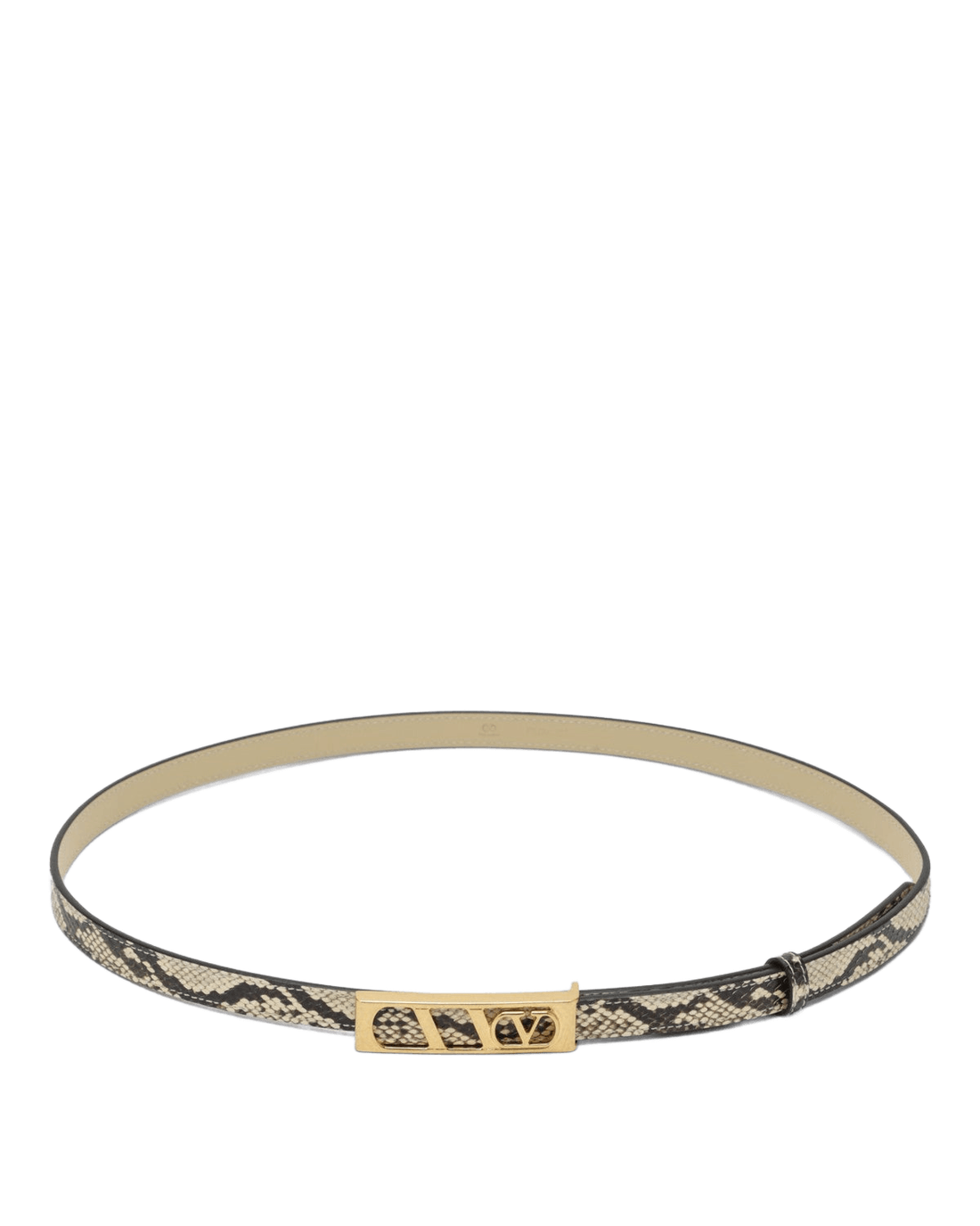 Valentino Garavani Volgo Signature belt with python print Glam Steals