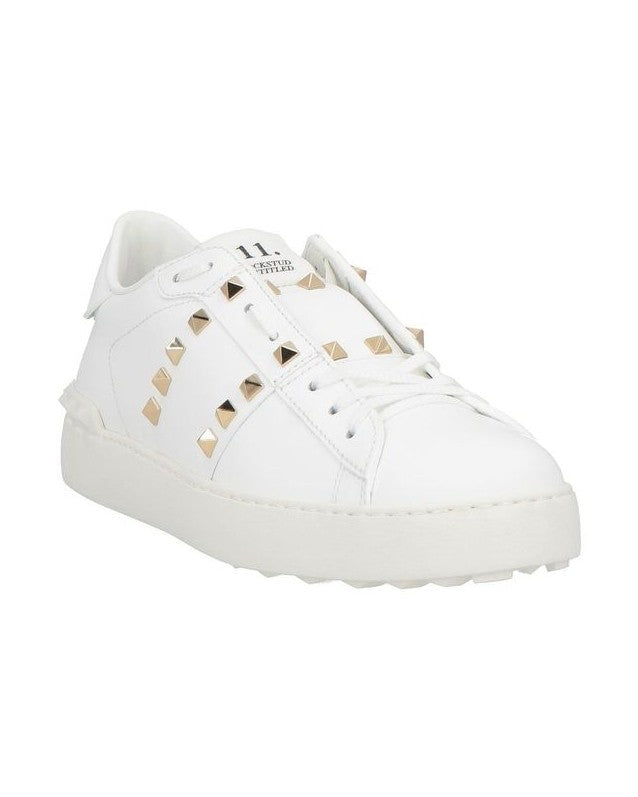 Valentino Garavani White Calfskin Low Top Sneakers