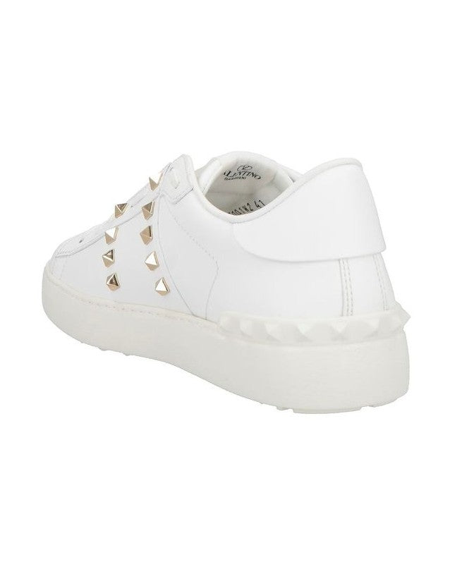 Valentino Garavani White Calfskin Low Top Sneakers